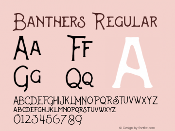 Banthers 1.000 Font Sample