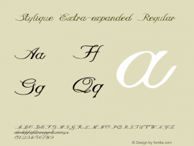 Stylique-ExtraexpandedRegular Version 1.000 Font Sample