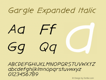 GargleExRg-Italic Version 1.000图片样张