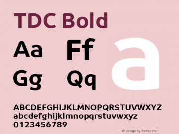 TDC Bold Version 1.002图片样张