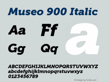 Museo-900Italic Version 002.003图片样张