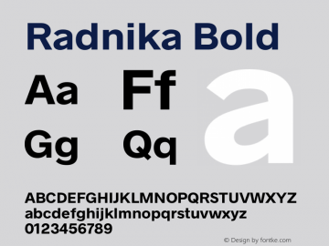 Radnika Bold Version 1.0图片样张