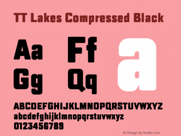 TT Lakes Compressed Black Version 1.000; ttfautohint (v1.5) -l 8 -r 50 -G 0 -x 0 -D latn -f cyrl -m 