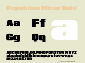 Republica Minor Bold 2.0 Font Sample