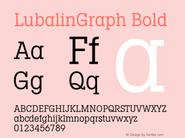 LubalinGraph Bold Version 1.00;com.myfonts.easy.itc.lubalin-graph.condensed.wfkit2.version.3L5s图片样张