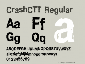 CrashCTT Version 1.0 Font Sample