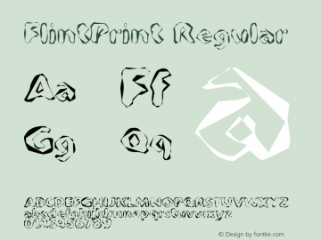 FlintPrint Regular Rev. 003.000 Font Sample