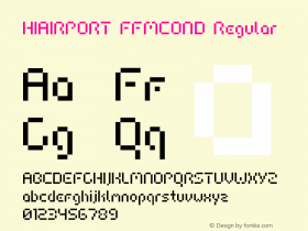 HIAIRPORT FFMCOND Macromedia Fontographer 4.1.5 06.07.2000 Font Sample