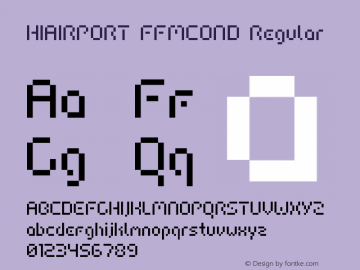 HIAIRPORT FFMCOND Macromedia Fontographer 4.1.5 06.07.2000 Font Sample