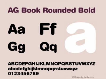 AGBookRounded-Bold Version 001.000;Core 1.0.00;otf.5.02.2298;31-37.06MW图片样张