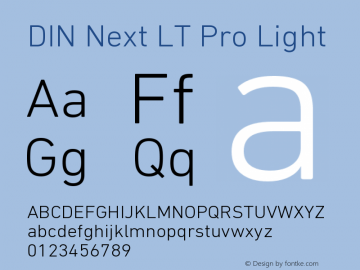 DINNextLTPro-Light Version 1.200;PS 001.002;hotconv 1.0.38 Font Sample