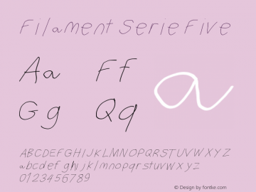 Filament Five-Seven Version 1.111 Font Sample