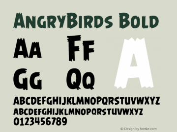 AngryBirds Bold  Font Sample