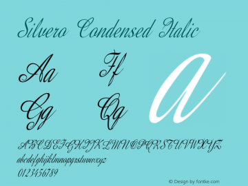 Silvero-CondensedItalic Version 1.000图片样张
