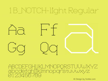 1B_NOTCH-light 1.0W Font Sample