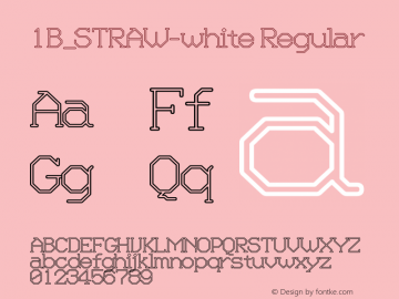 1B_STRAW-white 1.0W Font Sample