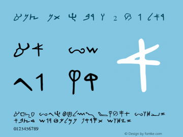 Ancient Hebrew 2 Regular Version 1.00 December 16, 2006, initial release Font Sample