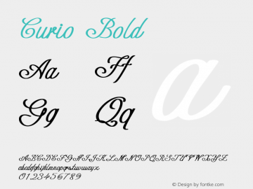 Curio-Bold Version 1.000图片样张