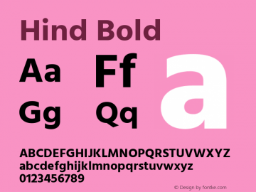 Hind Bold Version 2.000;PS 1.0;hotconv 1.0.79;makeotf.lib2.5.61930; ttfautohint (v1.5.33-1714) -l 8 -r 50 -G 200 -x 13 -D latn -f deva -w G -W -c -X 