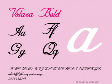 Volara-Bold Version 1.000 Font Sample