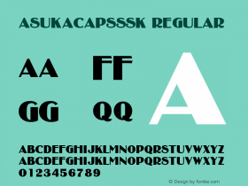 AsukaCapsSSK Macromedia Fontographer 4.1 7/25/95 Font Sample