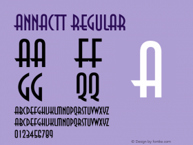 AnnaCTT 1.100.000 Font Sample