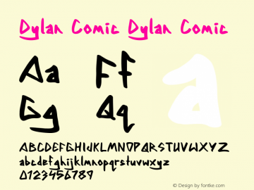Dylan Comic Version 1.0 Font Sample