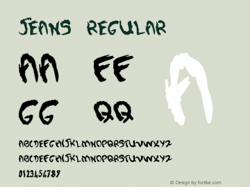 Jeans Version 1.0 Font Sample