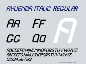 ayuendaitalic Version 1.000;PS 001.001;hotconv 1.0.56 Font Sample