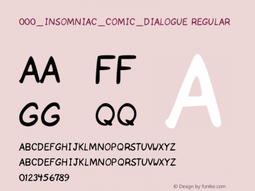 000_INSOMNIAC_COMIC_DIALOGUE Version 2.3 Font Sample
