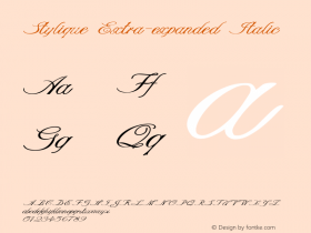 Stylique-ExtraexpandedItalic Version 1.000 Font Sample