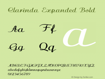 Clarinda-ExpandedBold Version 1.000图片样张