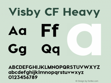 VisbyCF-Heavy Version 2.03300 Font Sample