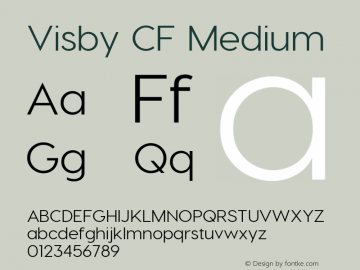 VisbyCF-Medium Version 2.03300 Font Sample