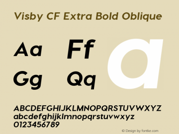 Visby CF Heavy Italic Version 2.03300图片样张