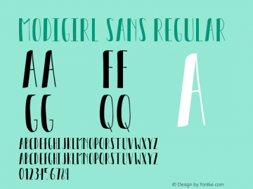 ModigirlSans Version 2.000 Font Sample