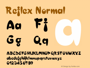 Reflex Normal 1.0 Mon Oct 03 14:59:30 1994 Font Sample