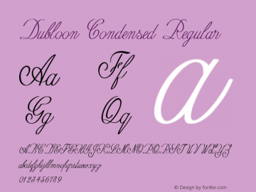 Dubloon-CondensedRegular Version 1.000图片样张