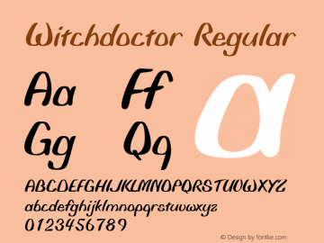 Witchdoctor Brendel            :28.08.1995 Font Sample