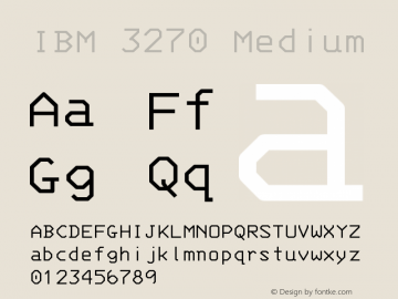 3270-Medium Version 001.000 Font Sample