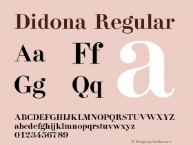 Didona Regular 001.000 Font Sample