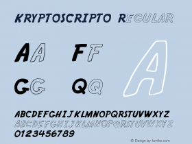 KRYPTOSCRIPTO Version 2.001 Font Sample