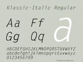 Klassic-Italic Regular Unknown图片样张