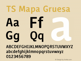 TSMapa-Gruesa 1.0; pdf-x uazero; Font Sample