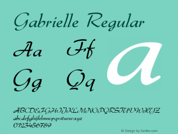 Gabrielle 1.2 Font Sample