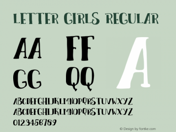 LETTERGIRLS Version 1.000 Font Sample