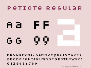 Petiote 1.0 Font Sample