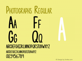 Photographs Version 1.000 Font Sample