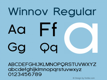 Winnov Version 001.000 Font Sample