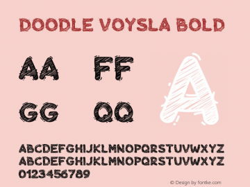 DoodleVoysla-Bold Version 1.000 Font Sample